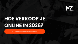 Thumbnail over online verkopen in 2026 met duidelijke titel en call-to-action in MerkZicht huisstijl